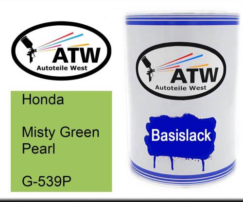 Honda, Misty Green Pearl, G-539P: 500ml Lackdose, von ATW Autoteile West.